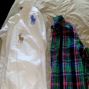 3 Polo Ralph Lauren casual long sleeve dress shirts size xl boys